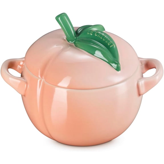 Stoneware Peach Mini Cocotte 19 oz