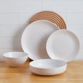 thumbnail image 1 of Stoneware, Rustic Plates and Bowls Set, Dinnerware, Service for 4, Speckled , Dishwasher & Microwave , 16-Piece, 1 of 6