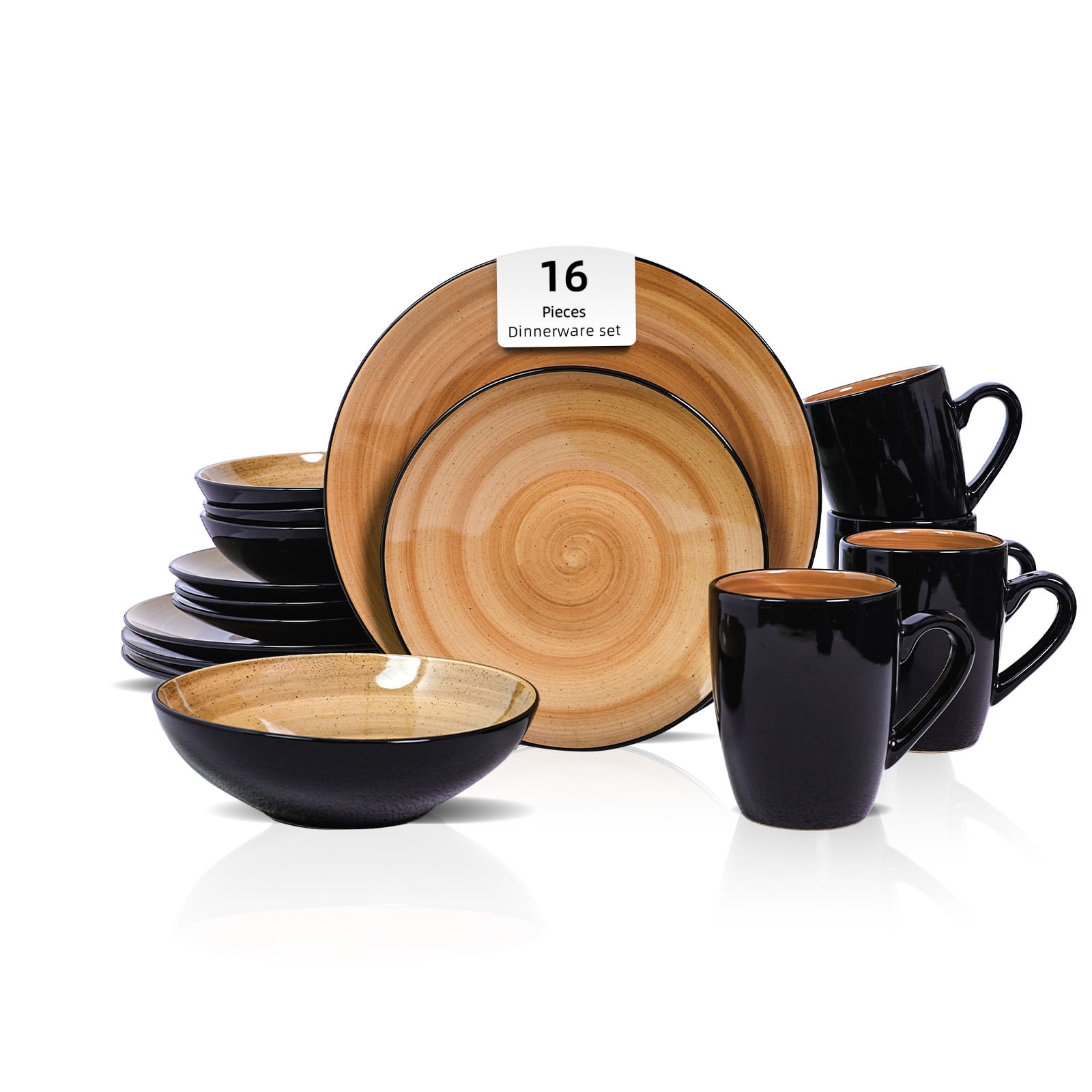 Stoneware Sonoma 16pc Dinnerware Set, Mocha - Walmart.com