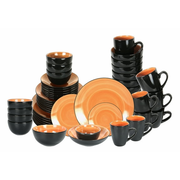 Stoneware Sonoma 56pc Dinnerware Set, Orange