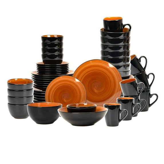 56pc Stoneware Set, 8-Person Dinnerware Set, Spice
