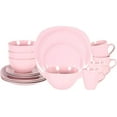 thumbnail image 1 of Stoneware Square 16pc Dinnerware Set, Matte Rose, 1 of 1