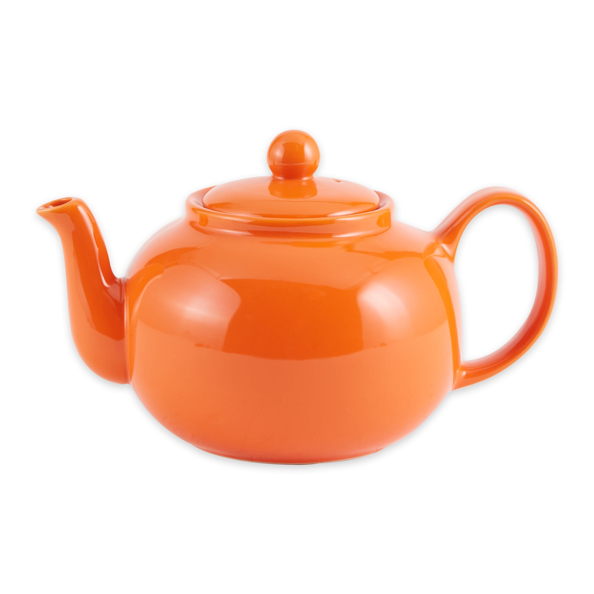 Acopa Keystone 32 oz. Sedona Orange Stoneware Teapot