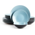 thumbnail image 1 of Stoneware Two-Tone Life Dinner Set，Outside Shiny + Inside Matte Glaze, 1 of 14