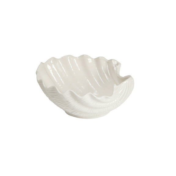 beachcombers coastal life White Stoneware Shell Bowl