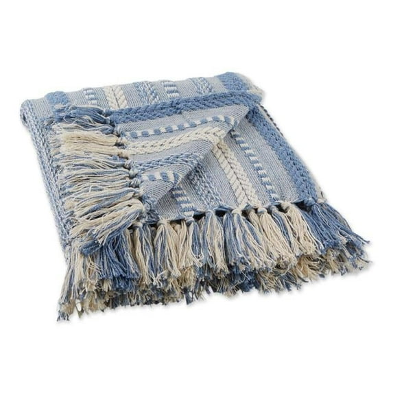 Stonewash Blue Braided Stripe Throw - 50 x 60 in.