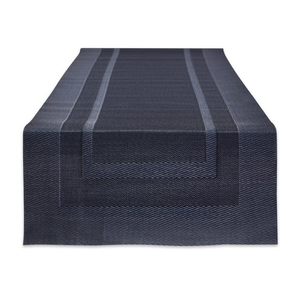 Stonewash Blue PVC Doubleframe Table Runner 14x72