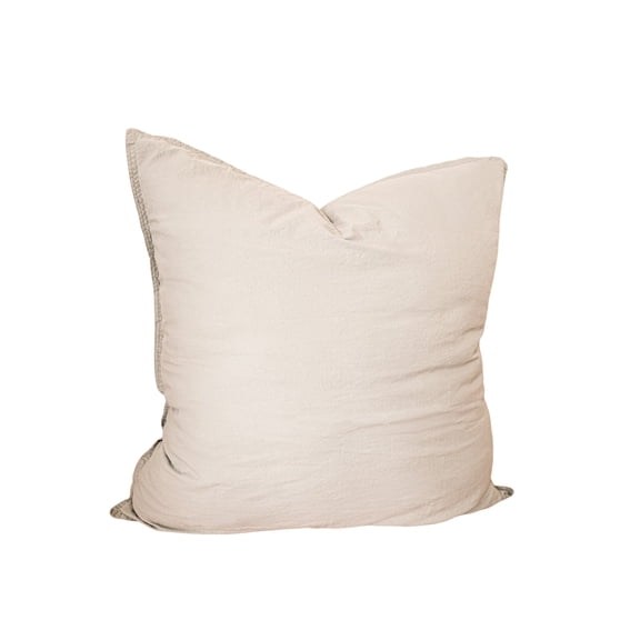 Stonewashed Cotton Percale Pillow 26x26 Euro Powder Blue / Down Alternative