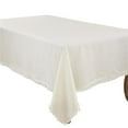 thumbnail image 1 of Saro Lifestyle  59 x 102 in. Sto ashed Linen Fringed Tablecloth, Ivory, 1 of 3