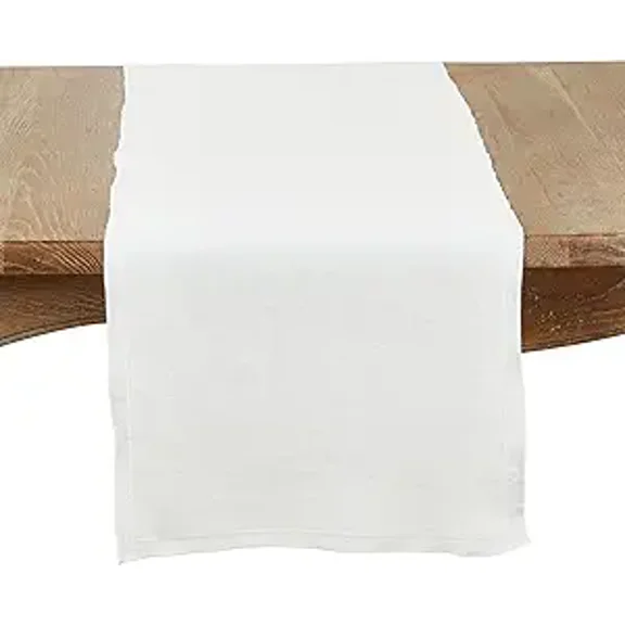 Stonewashed Overlock Edge Table Runner