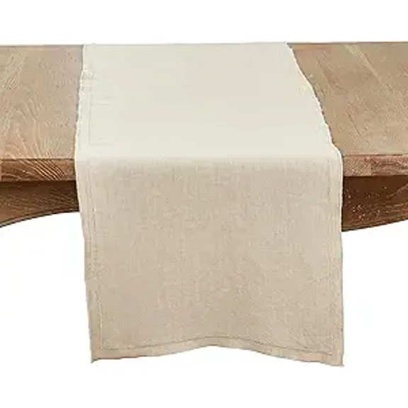 Stonewashed Overlock Edge Table Runner