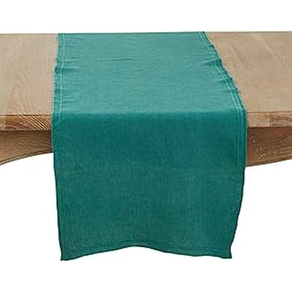Stonewashed Overlock Edge Table Runner