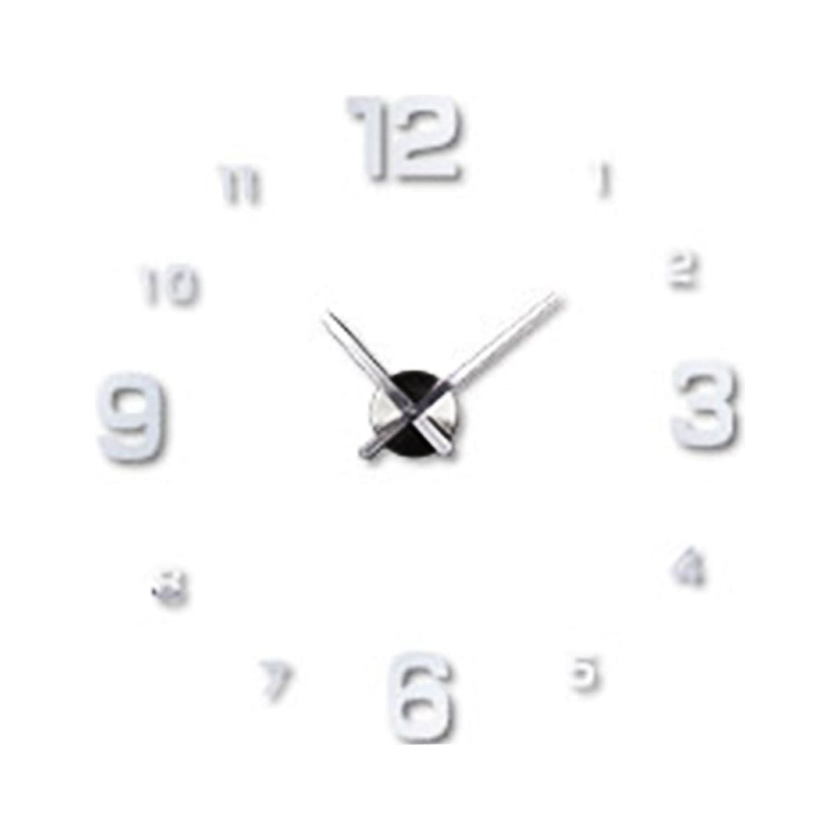 Stoneway Modern DIY Large Wall Clock Silent Quartz Sticker Home Office