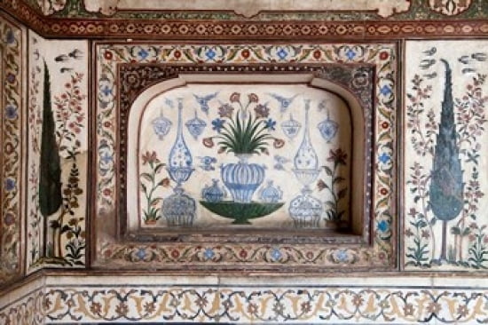 Stonework The Itimad-ud-Dawlah Mausoleum Agra India Canvas Art - Charles O Cecil DanitaDelimont (18 x 24)