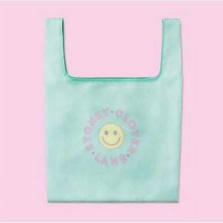 Stoney Clover Lane x Target Reusable Tote bag Smiley Face Light Green (NEW)  