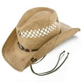 thumbnail image 1 of Stoney Creek - Stetson Natural/Brown Stained Raffia Straw Cowboy Hat - SSSTCR, 1 of 1