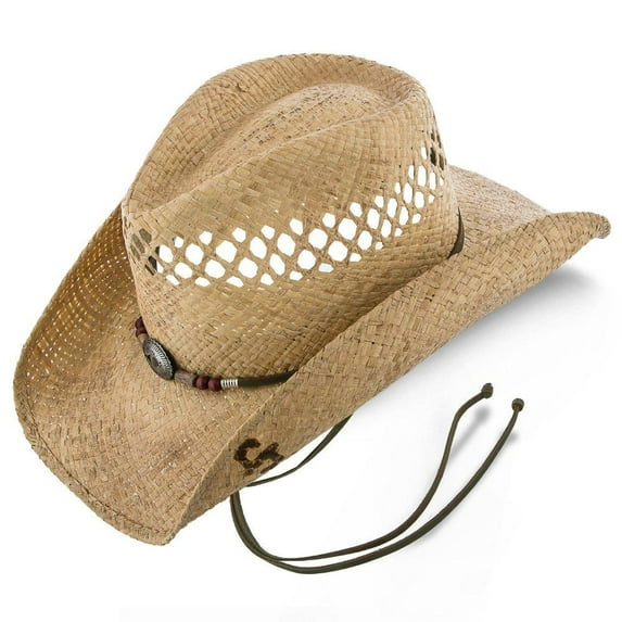 Stoney Creek - Stetson Natural/Brown Stained Raffia Straw Cowboy Hat - SSSTCR