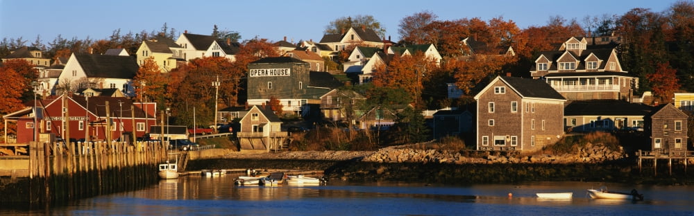 Stonington ME Canvas Art - Panoramic Images (36 x 12)