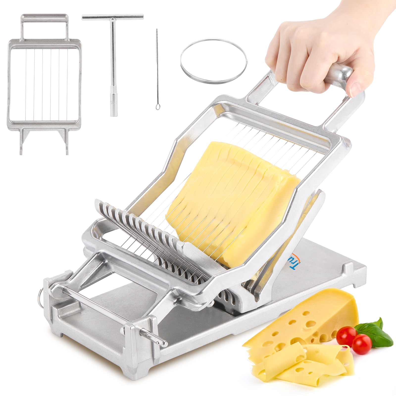 Stontree Commercial Cheese Slicer 1cm&2cm Stainless Steel Wire Cheese Cutter Butter Cutting