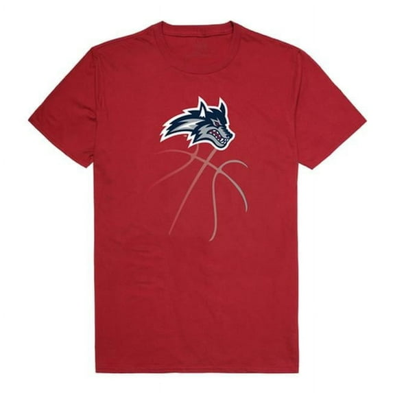 Stony Brook University Basketball T-Shirt, Cardinal 3 - Small