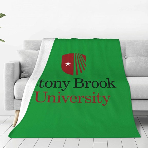Stony Brook University Blanket Large Luxury Fleece Soft Anti-Static Anti-Pilling Flannel Bed Blanket