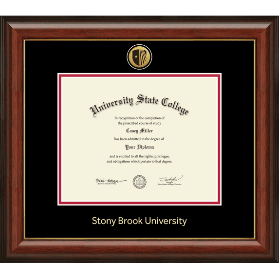 Stony Brook University Diploma Frame, Document Size 10" x 8"