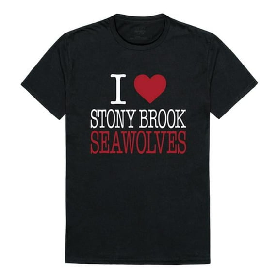 Stony Brook University I Love T-Shirt, Black - Medium