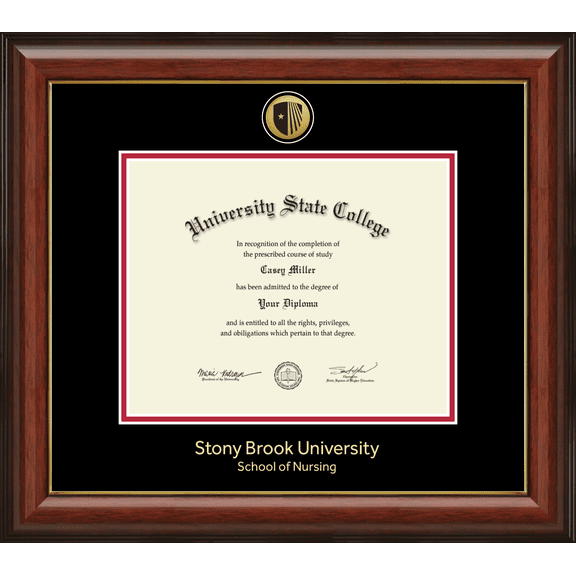 Stony Brook University School of Nursing Diploma Frame, Document Size 10" x 8"