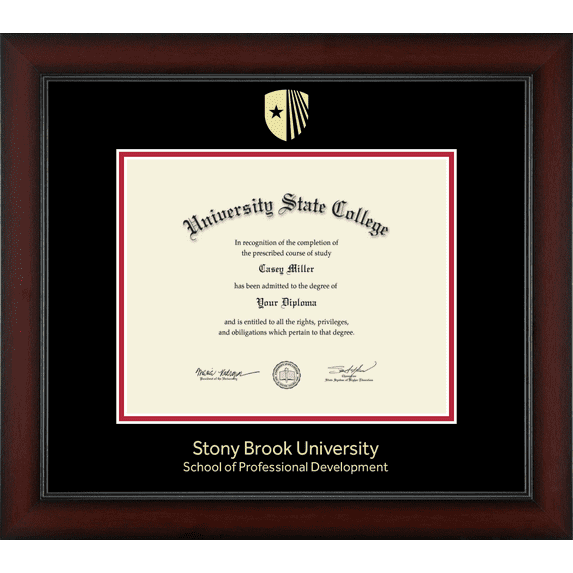 Stony Brook University School of Professional Development Diploma Frame, Document Size 10" x 8"