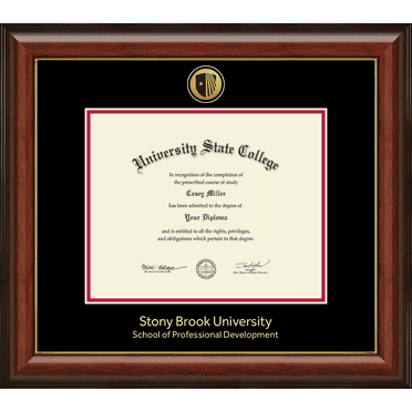 Stony Brook University School of Professional Development Diploma Frame, Document Size 10" x 8"