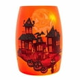 thumbnail image 1 of Stony Creek 5.50In Spooky Neighborhood Pre-Lit Small Vase, Glass, Halloween Haunted House Moon Snh3301, 1 of 4