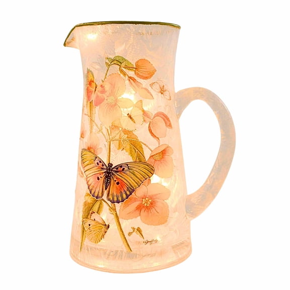 Stony Creek Butterflys & Lavender Pitcher Electric Flowers Spring Jsf0268 Pink