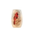 thumbnail image 1 of Stony Creek Cardinal Lighted Glass Vase 3.25" x 3.25" x 5.25", 1 of 1