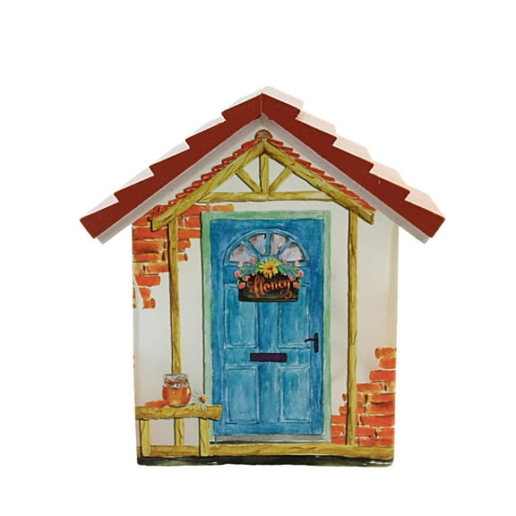 Stony Creek 6.75In Daisy Bee Small Lighted House, Glass, Electric Bumble Flowers Dbm2292