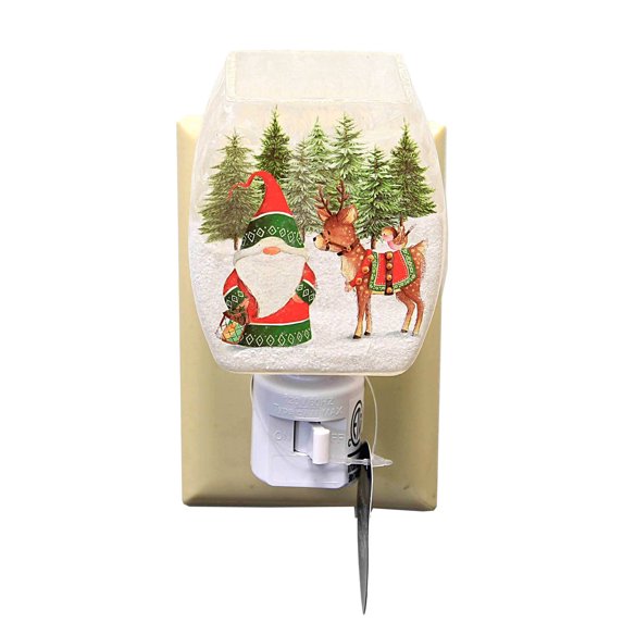 Stony Creek Gnomes W/Red Hats Night Light Electric Christmas Winter Pines Grh1291 Deer
