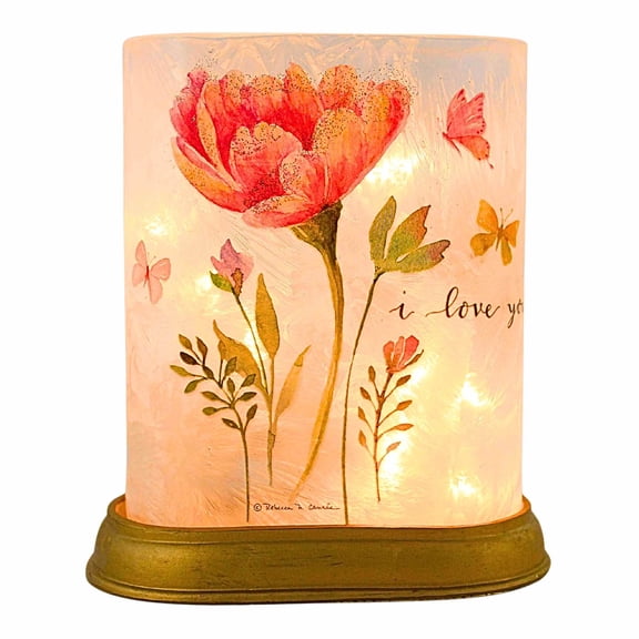 Stony Creek Love You Oval Lit Vase On Base Mother's Day Electric Rcm2271 Love