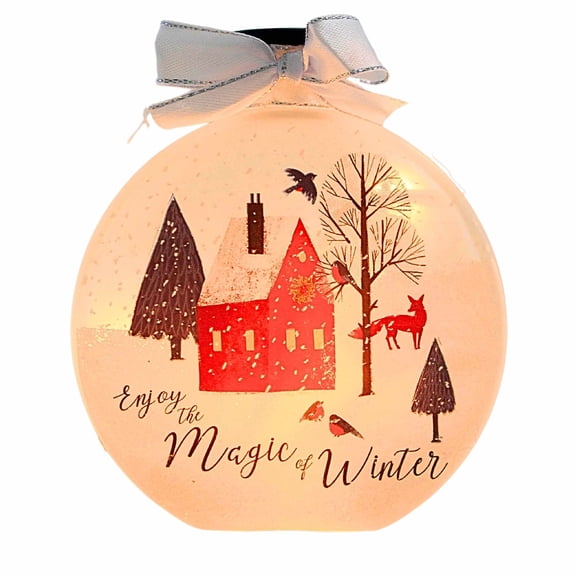 Stony Creek 4.50In Magic Winter Round Jar, Glass, Electric Winter Animals Mwm2217 Magic