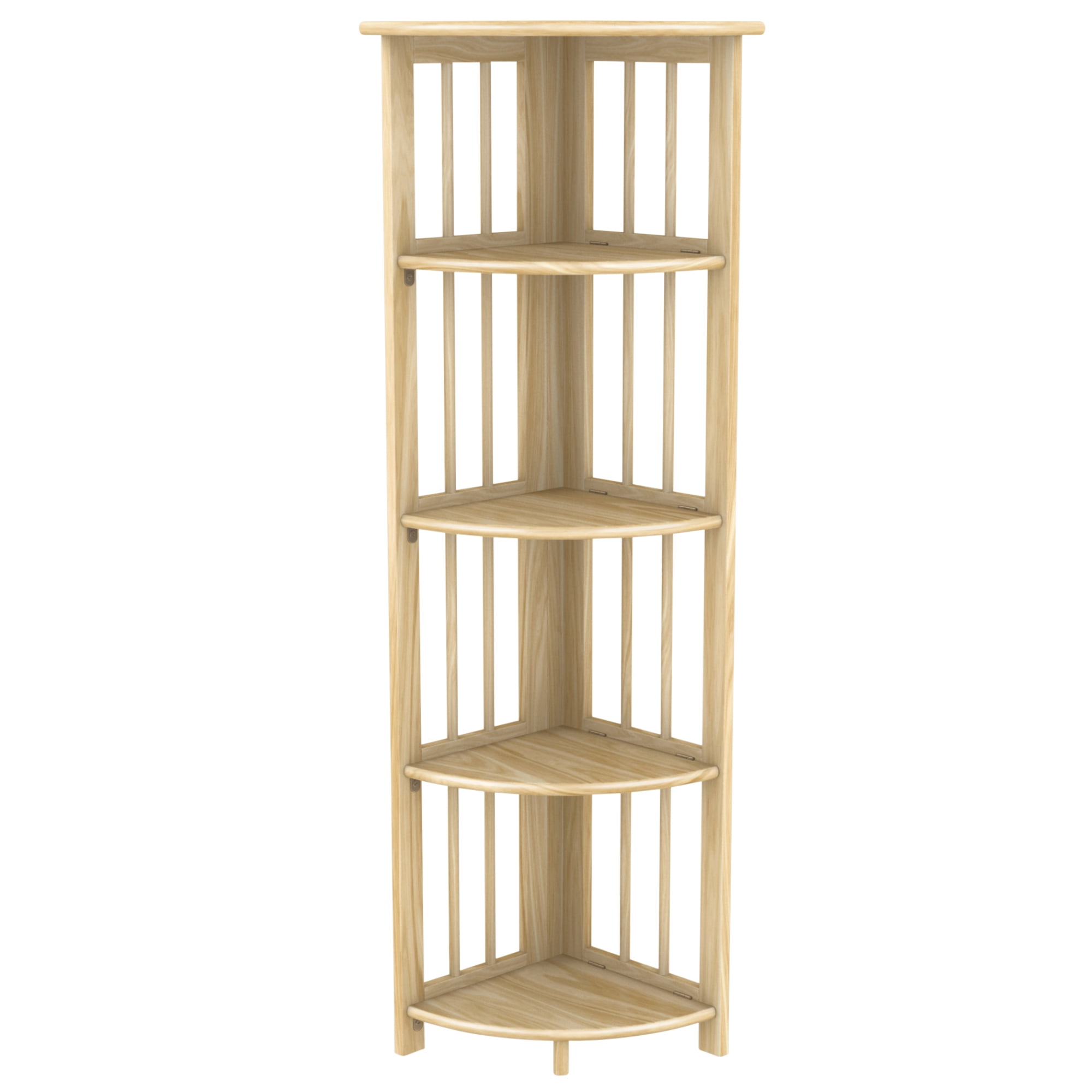StonyEdge Corner Folding Bookcase, Easy Assembly Bookshelf for Home