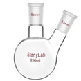 thumbnail image 1 of StonyLab 250mL Dual-Neck Round Bottom Lab Flask, Heavy Wall Borosilicate Glass, 24/40 Standard Joint, 1 of 7