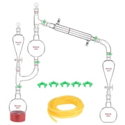 StonyLab 500ml Borosilicate Glass Distillation Kit, 24/40 Lab Essential Oil Extraction Apparatus