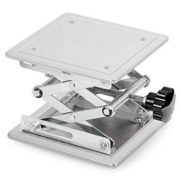 StonyLab Lab Scissors Jack, 8 x 8 '' Stainless Steel Laboratory Lift Platform for Equipment Support