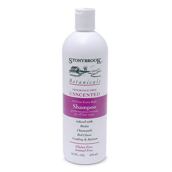 Stonybrook Botanicals Organic Herbal Oil-Free Extra Body Shampoo, Unscented - 16 Oz, 3 Pack