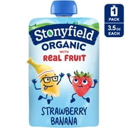Stonyfield Organic Kids Strawberry Banana Lowfat Yogurt, 3.5 oz. Pouch