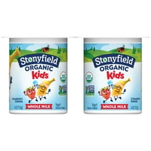 Stonyfield Organic Kids Whole Milk Yogurt Cups, Strawberry Banana, 4 oz., 6 Count