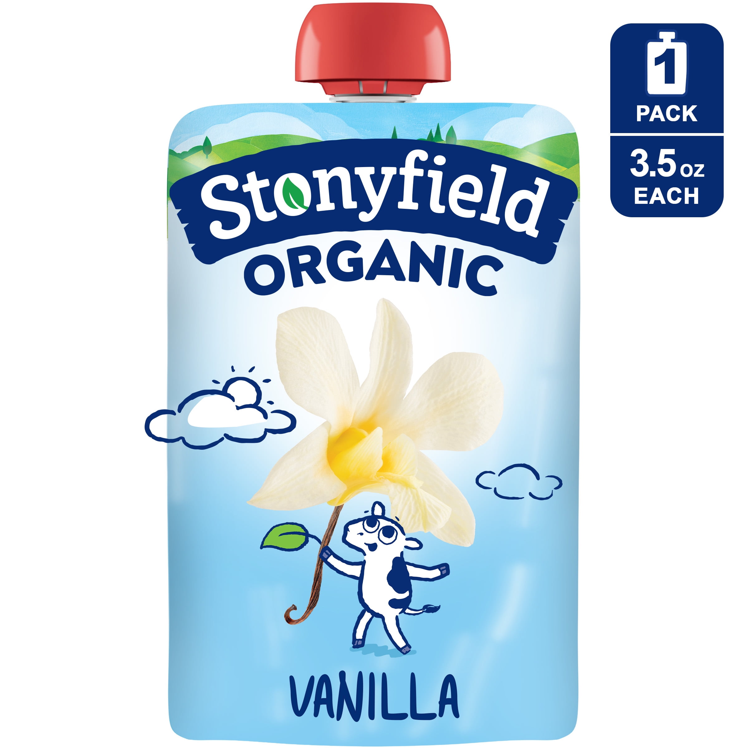 Stonyfield Organic Kids Whole Milk Yogurt Pouch, Vanilla, 3.5 oz.