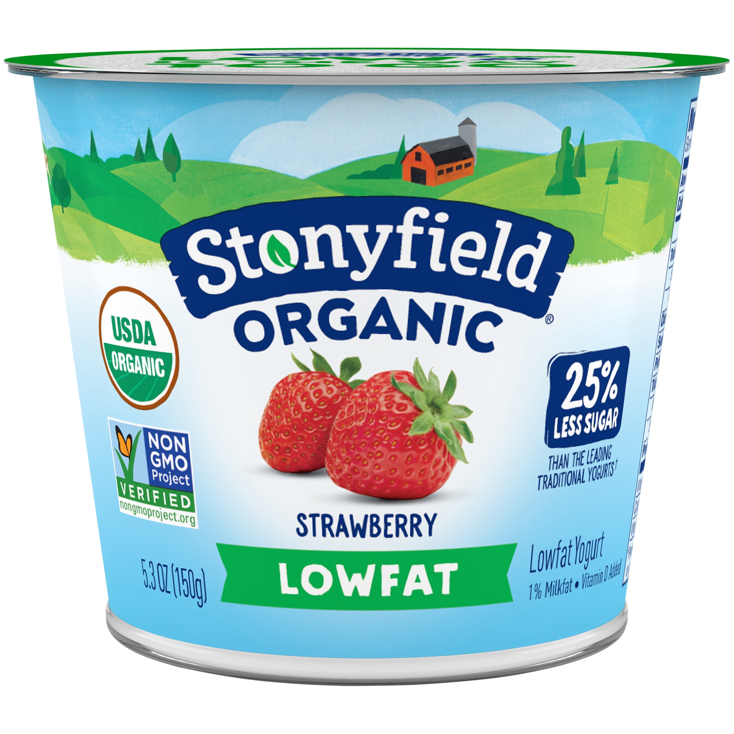 Stonyfield Smooth & Creamy Organic LowFat Strawberry Yogurt, 6 Oz