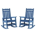 thumbnail image 1 of Stoog Outdoor Patio Rocking Chairs Set of 2, All Weather Graden Porch Rocker Set, 400 lbs Weight Capacity, Blue, 1 of 9