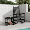 thumbnail image 1 of Stoog Outdoor Rocking Chair & Table set of 2, Porch Rocker with Table, 400Lbs Support HIPS Garden Rocker with High Back, Black, 1 of 9
