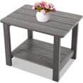 thumbnail image 1 of Stoog Outdoor Side Table for Adirondack Chair, 22.8" Oversized End Table Coffee Table Weather Resistant for Garden, Patio, Backyard, Pool, Lawn, Gray, 1 of 8