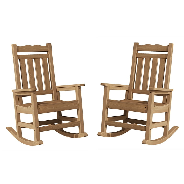 Stoog Patio Rocking Chair Set of 2, All Weather Porch Rocker, 400